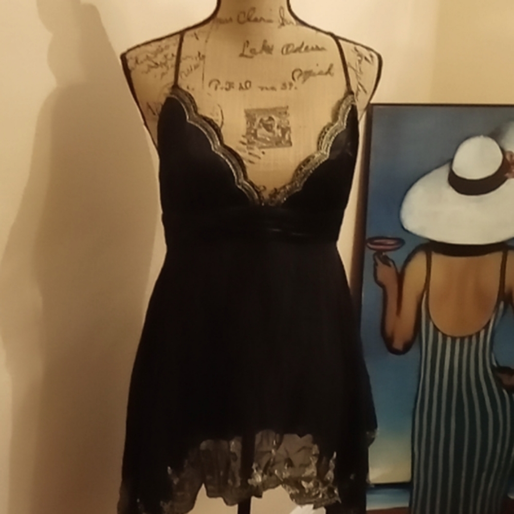 Single 100% Silk Embroidered Trim Halther Top